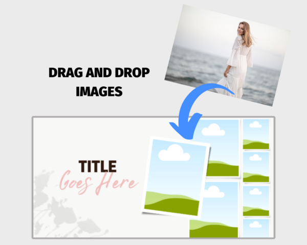 Drag and Drop Pinterest Banner Image Template, Cover Picture Pinterest, Pinterest Account Banner, Mockup Editable Canva