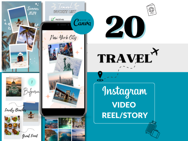 20 Travel Instagram Reels Video Templates