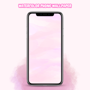 Watercolor iPhone Android Background, Pink, Wallpaper for iPhone, Mobile Background, Lock Screen, Home Screen, Gradient