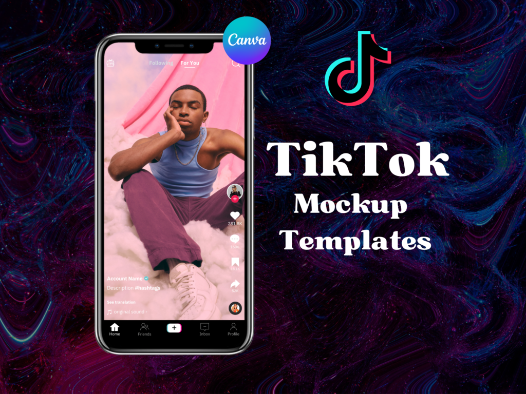 TikTok Mockup Templates | Tiktok Profile iPhone | Editable Tiktok ...