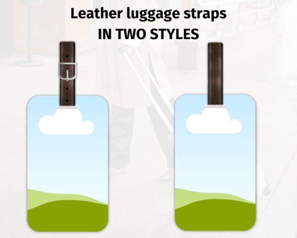 Luggage Tags Mockup Canva,Sublimation Luggage Tags Personalized, Leather Strap, Canva Custom, Baggage, Blank Tag, Bag Tag Baggage Label Template