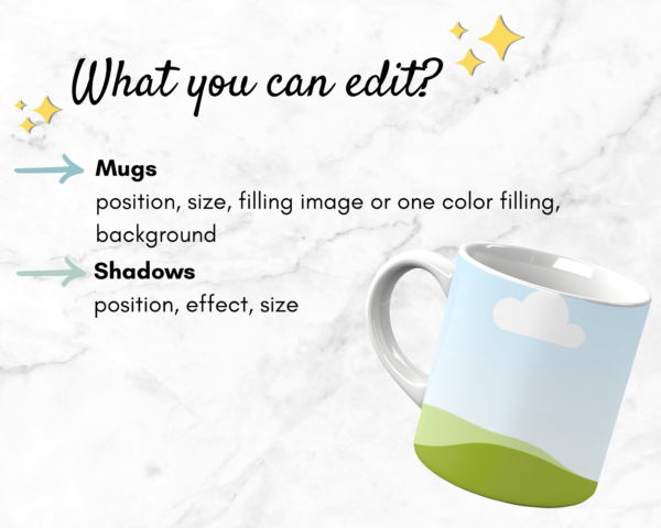 Mug Mockup Canva 11oz Template, Coffee Mug Mockup, Cup Mockup, Front, Back, Ceramic, White Custom Drag & Drop, Background, Instant Download