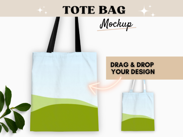 Canvas Bag Mockup, Mockup Tote bag, Canva Template