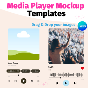 Music Player Canva Template, Song Player, Audio Player