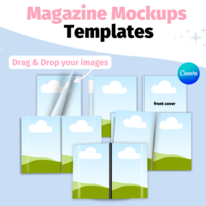 Magazine Mockup Canva Template, A4 Magazine Mockup Template, Digital Magazine Mockup