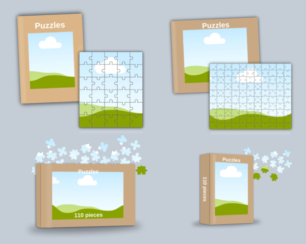 Puzzles Canva Mockup, Jigsaw puzzles Mockup, Puzzle Box, Puzzle Picture, Canva Frame Template, Sublimation Mockup, Custom Puzzle Mockup, Digital