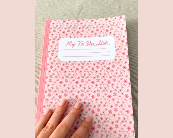 To Do List Notebook, Floral Cute Girly To Do List, For School, Work, Journal Checklist