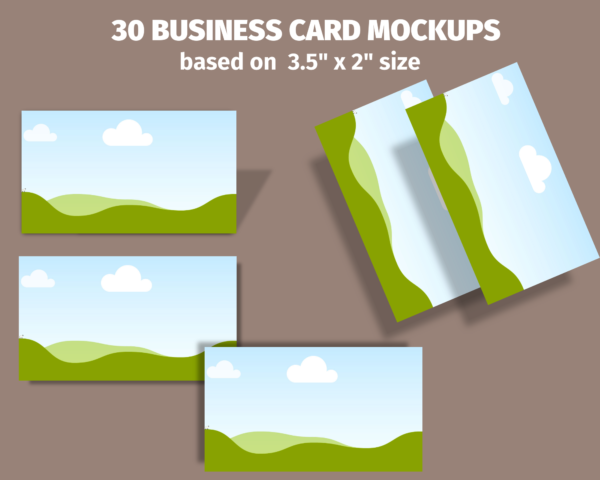 Business Card Mockups Canva, 30 Visit Card Mockup, Name Card, Mockup Template, Blank Card Mockup, Digital Business Card, 3.5 x 2