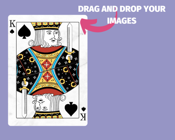 Playing Cards Canva Template, Poker Cards Mockup, Custom Cards Ace Blank Cards Deck Editable with Canva, Drag & Drop your image, Sublimation Cards