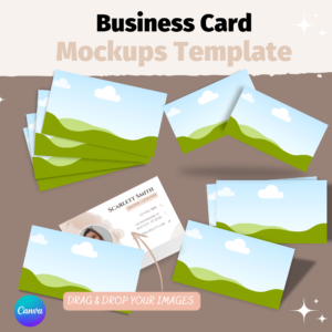 Business Card Mockups Canva, 30 Visit Card Mockup, Name Card, Mockup Template, Blank Card Mockup, Digital Business Card, 3.5 x 2