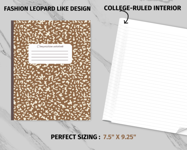 Leopard Composition Notebook, College Ruled Notebook, Animal Print Notebook, Stylish Notebook, Bold Stationery, Trendy Notebook, Leopard Print Journal, Composition Notebook for School, Durable Notebook, Writing Journal, Professional Notebook, Creative Writing Notebook, Office Supplies, School Supplies, Cute Stationery, Wild Print Notebook, Animal Print Stationery, Leopard Design Notebook, Notebooks for Students, Personal Journal