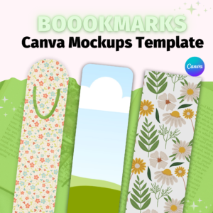 Bookmark Mockup Canva Template, Digital Mockup, Sublimation Mockup, 2x6, Product Mockup, Digital Book Marks, Stationary, Editable Design