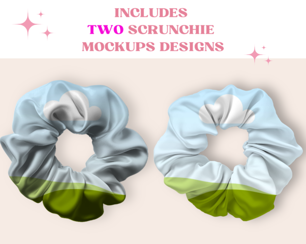 Scrunchie Mockup Canva Template, Scrunchie Sampler, Showcase your design, Hair Accessory Mockup, Digital Scrunchie Hair Tie Display Template