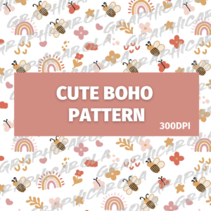 Handmade Cute Boho Pattern, Seamless Pattern, Commmercial Use, Booho Pastel Pattern, Terracota, Pink, Yellow, Baby