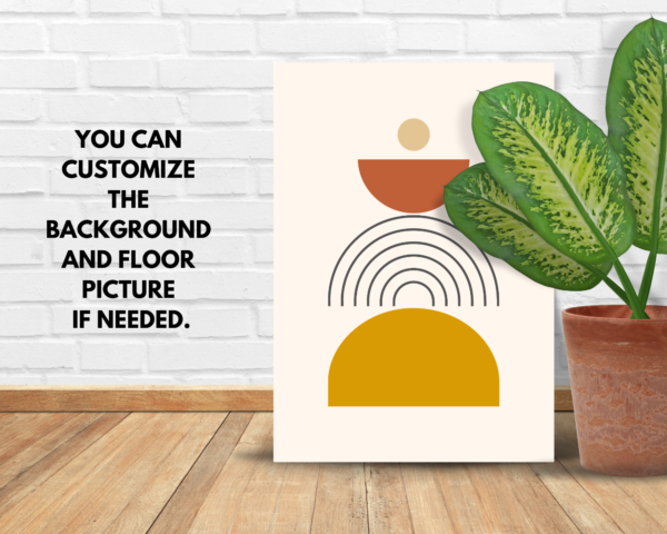 Poster Mockups Canva Template, Flyer Artwork Display Mockup, Light Wood Frame, Home Poster, Digital Poster, Horizontal Poster WallArt Prints